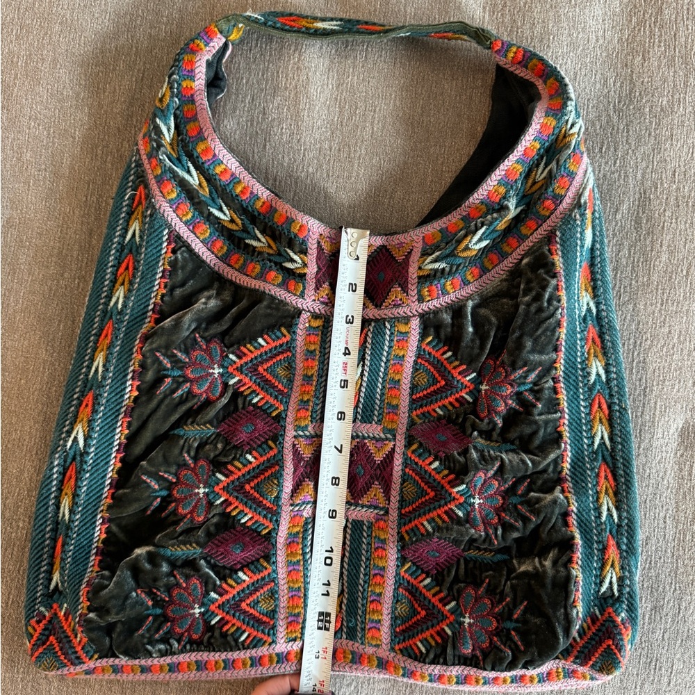 Johnny Was Velvet Slouch Bag - Picture 4 of 6